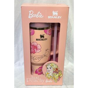 🔥Authentic Stanley Barbie Peaches ‘N Cream 40 oz Tumbler Limited Edition Brand